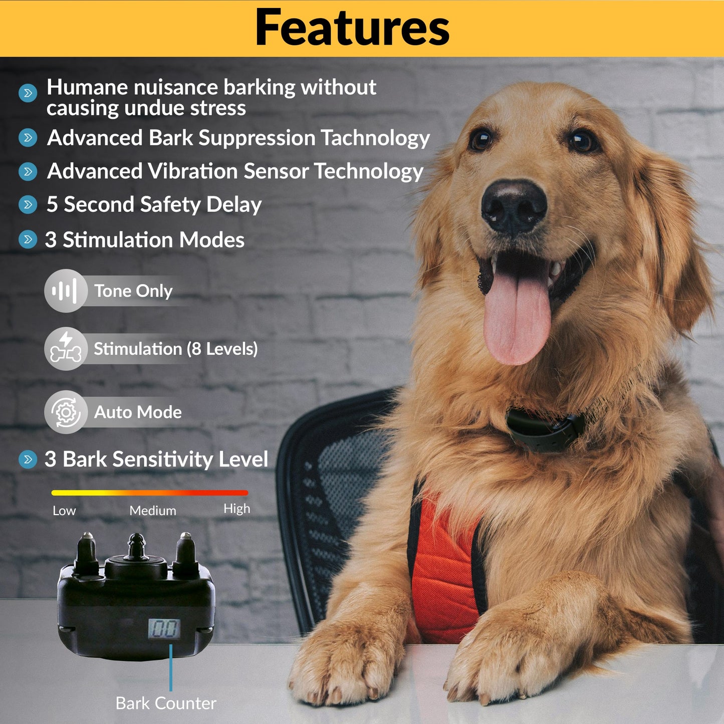 E-Collar Technologies BP-504 Barkless Pro Anti-Bark Collar