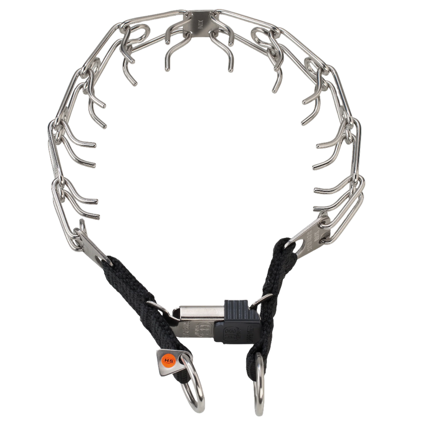 Sprenger Prong Collar W/ Ultra-Plus & Cliclock - Stainless Steel II - Dual Ring | kennel-club-gear