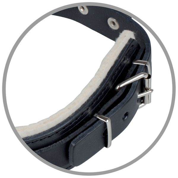 Gappay Leather Protection Collar With Handle - Medium